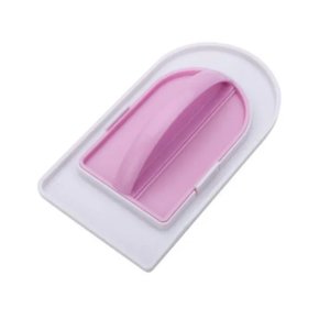 Alisador Pasta De Bolo Ponta Arredondada 2 Em 1 Silver Plastic