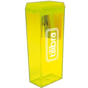 Apontador com Depósito 1 Furo AP11 Amarelo Tilibra