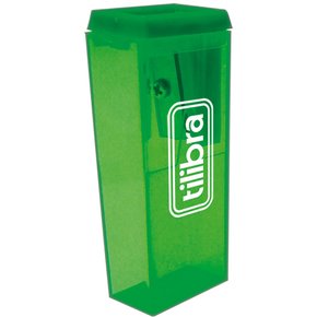 Apontador com Depósito 1 Furo AP11 Verde Tilibra