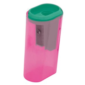 Apontador com Depósito 1 Furo SU105 Verde e Rosa Tris