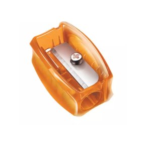 Apontador Sem Depósito Laranja Neon Faber-Castell