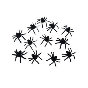 Aranha Mini Preta 02 cm com 50 Unidades Partiu