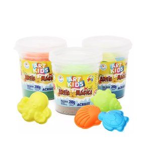 Areia Mágica 200g com Brinquedo Sortido Acrilex