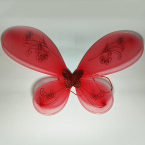 Asas de Borboleta LED e Glitter Vermelha Bazar Importadora