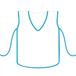 Avental Escolar Sem Bolso Sem Estampa Azul DAC