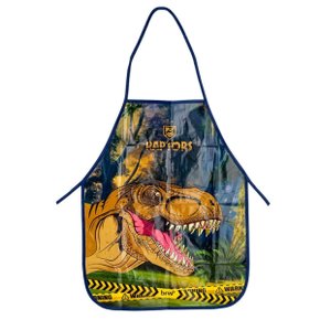 Avental Plástico Azul Dinossauro Raptor Brw