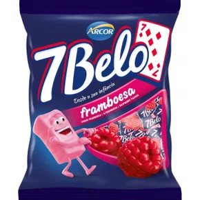 Bala 7Belo Mastigável Framboesa 500g Arcor