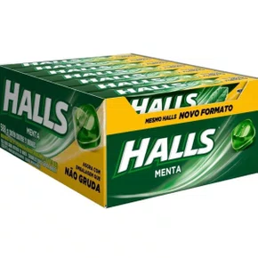 Bala Drops Halls Menta 28g 21 Unidades Mondeléz