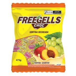 Bala Sortida Chocolate Branco 475g Freegells