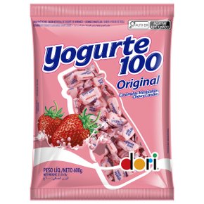 Bala Yogurte 100 Mastigável Morango 600g Dori