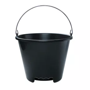 Balde Plástico Preto Reforçado 12lt