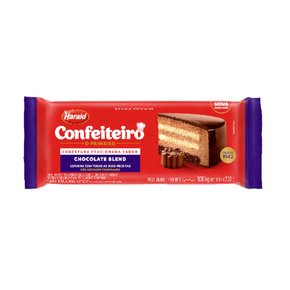 Barra De Chocolate Blend 1,01Kg Confeiteiro Harald