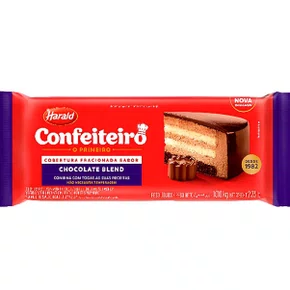 Barra De Chocolate Blend 1,01Kg Confeiteiro Harald