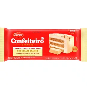 Barra De Chocolate Branco 1,05Kg Confeiteiro Harald
