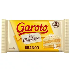 Barra De Chocolate Branco 1 Kg Garoto