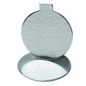 Base Laminada Redonda Prata 7,5cm C/ 50un