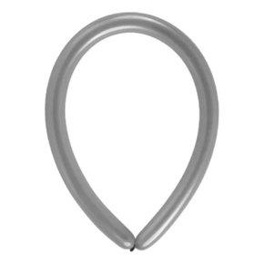 Bexiga Canudo Cromada Prata Artlatex C/ 25un