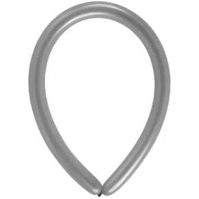 Bexiga Canudo Cromada Prata Artlatex C/ 25un