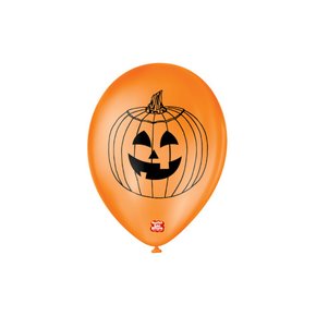 Bexiga Abóbora Laranja 25 Unidades Nº9 Halloween São Roque