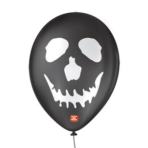 Bexiga Caveira Preta 25 Unidades Nº9 Halloween São Roque