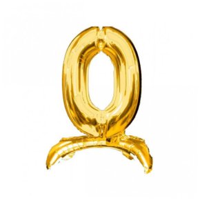 Bexiga Metalizada com Base N. 0 Ouro 75cm Partiu (Unidade)