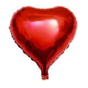 Bexiga Metalizada Coração Vermelho 45cm Importado