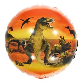 Bexiga Metalizada Dinossauro Redondo 45cm/18’’ Make+