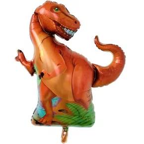 Bexiga Metalizada Dinossauro Vermelho 38cm/15’’ Neotrentina