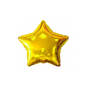Bexiga Metalizada Estrela Ouro 25 cm Partiu