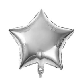 Bexiga Metalizada Estrela Prata 45cm Neotrentina