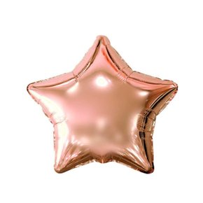 Bexiga Metalizada Estrela Rose Gold 45cm Importado