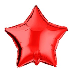 Bexiga Metalizada Estrela Vermelho 45cm Neotrentina
