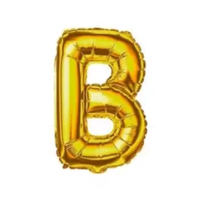 Bexiga Metalizada Letra B Ouro 16 Polegadas