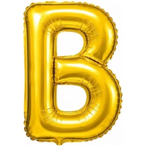 Bexiga Metalizada Letra B Ouro 16 Polegadas
