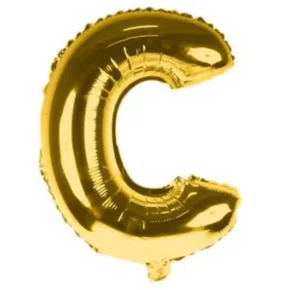 Bexiga Metalizada Letra C Ouro 16 Polegadas Partiu
