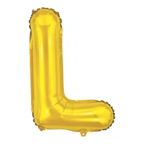 Bexiga Metalizada Letra L Ouro 16 Polegadas Ref. PAF050 Partiu