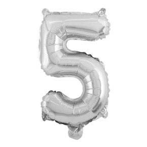Bexiga Metalizada N. 5 Prata 40cm