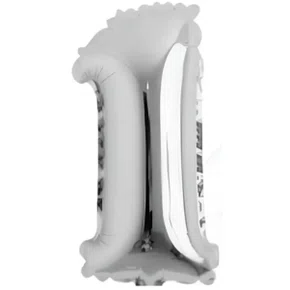 Bexiga Metalizada Nº 1 Prata 80cm Grande Silverplastic