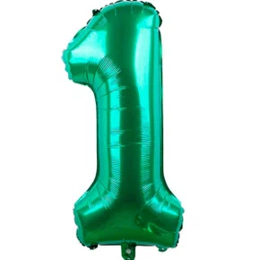 Bexiga Metalizada Nº 1 Verde 40cm Silverplastic
