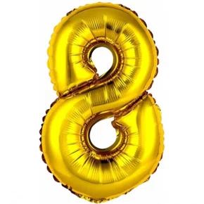 Bexiga Metalizada Nº 8 Ouro 40cm PartiuFestas