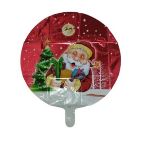 Bexiga Metalizada Papai Noel C/ Presente 45cm Unidade Neotrentina