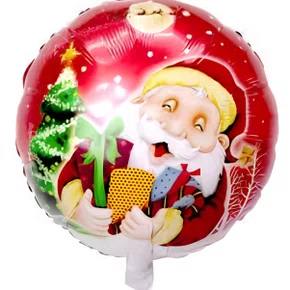 Bexiga Metalizada Papai Noel C/ Presente 45cm Unidade Neotrentina