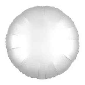 Bexiga Metalizada Redonda Branca 25 cm Ref. PAF 525 Partiu