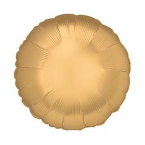 Bexiga Metalizada Redonda Ouro Cromada 80 cm