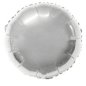 Bexiga Metalizada Redonda Prata 80 cm Neo