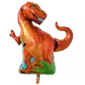 Bexiga Metalizada Dinossauro Vermelho 38cm/15’’ Neotrentina