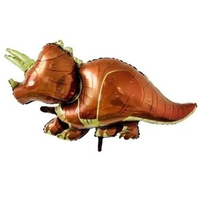 Bexiga Metalizada Dinossauro Laranja  42cm/17’’ Neotrentina