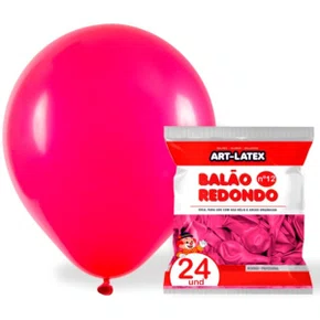 Bexiga Nº 12 Rosa Pink com 24 Unidades Artlatex