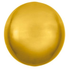 Bexiga Transparente Metalizada Ouro 60cm 24 Pol Cr