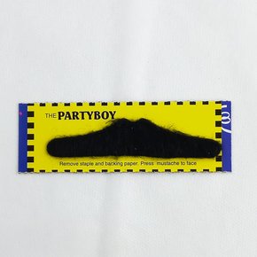 Bigode de Feltro Preto Autoadesiva Partyboy Mustache Party